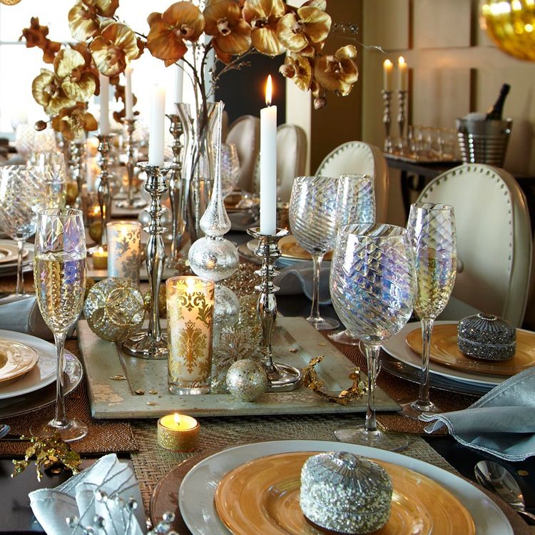 New years eve dinner table idea | Holiday table settings, Holiday ...