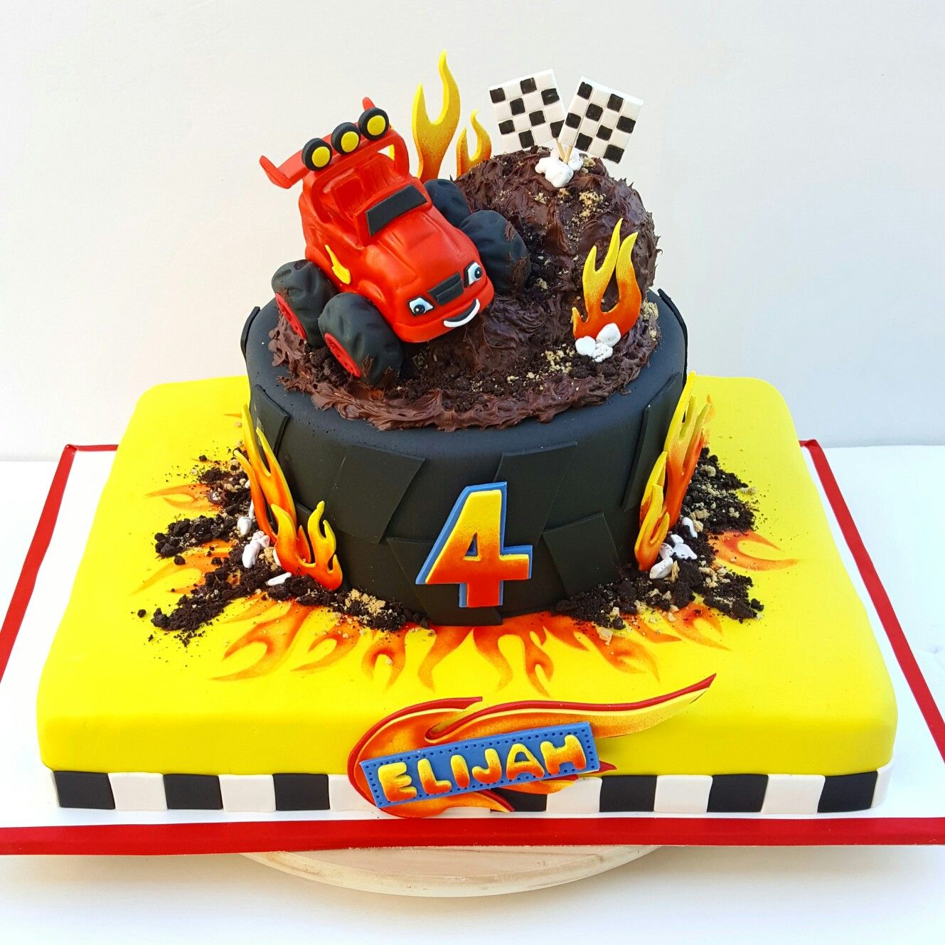 Blaze and the monster machine birthday cake | Truck birthday cakes ...