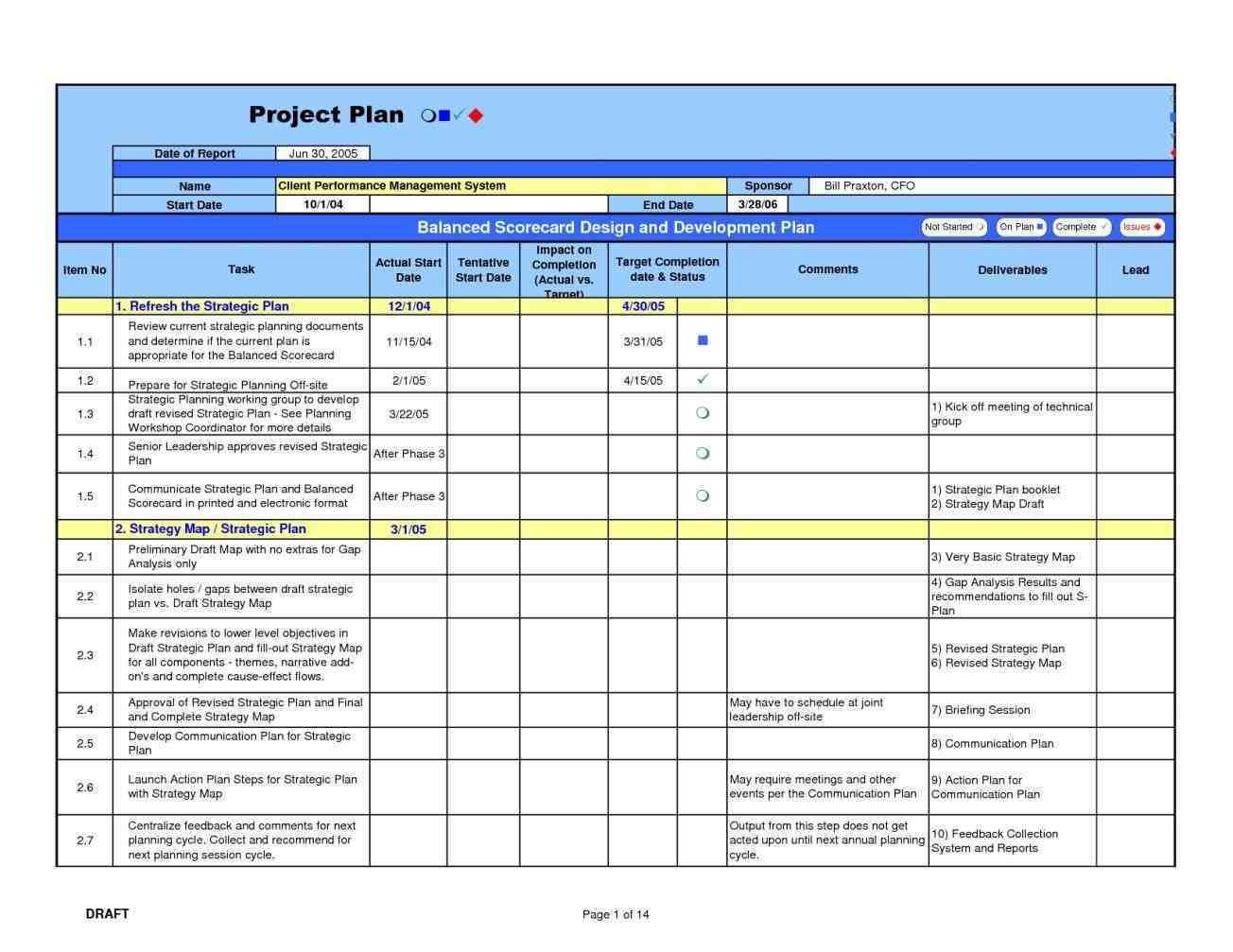 Basic Project Management Template | Project management templates, How ...