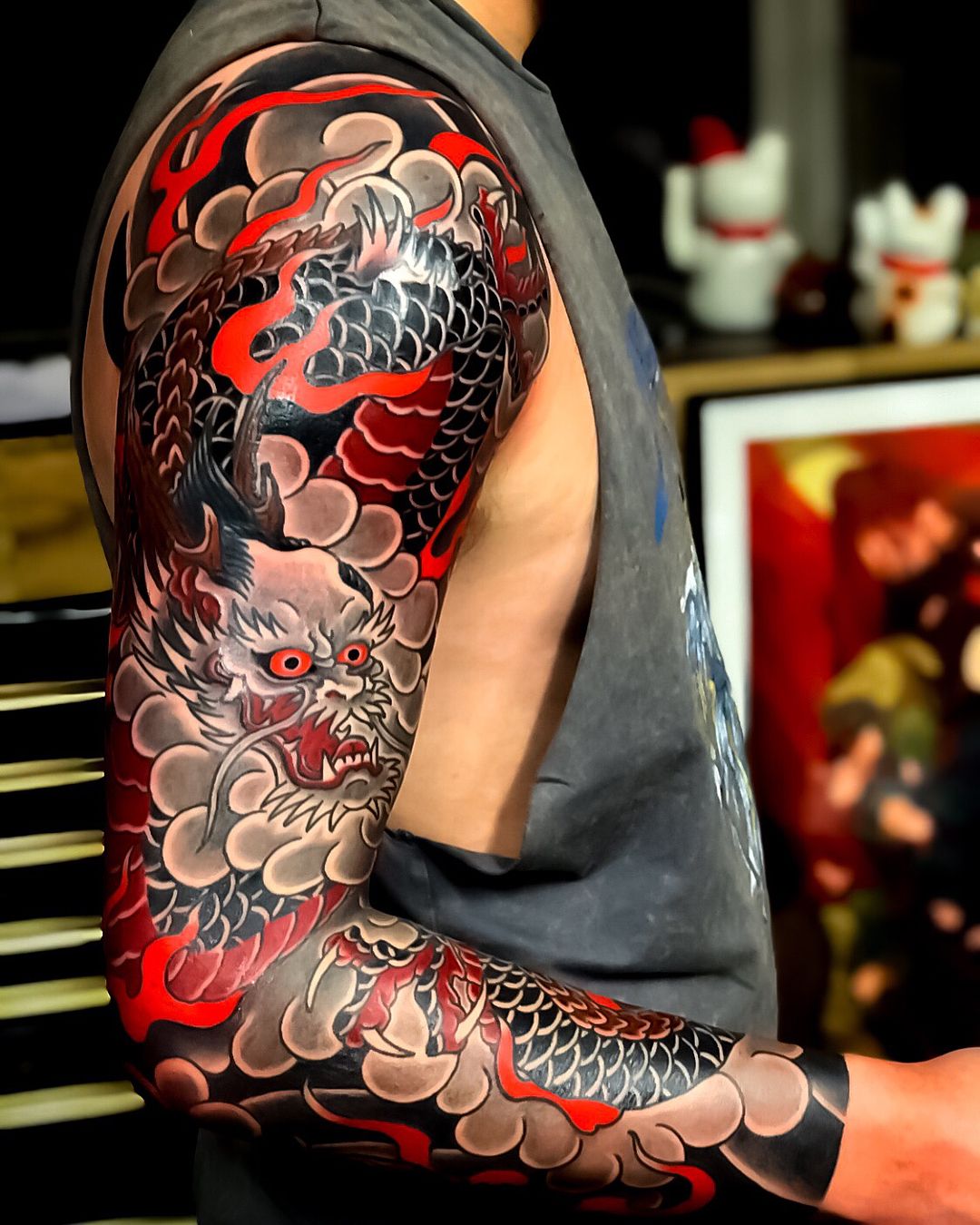 Yakuza Dragon Tattoo Sleeve - Urusan Sekolah