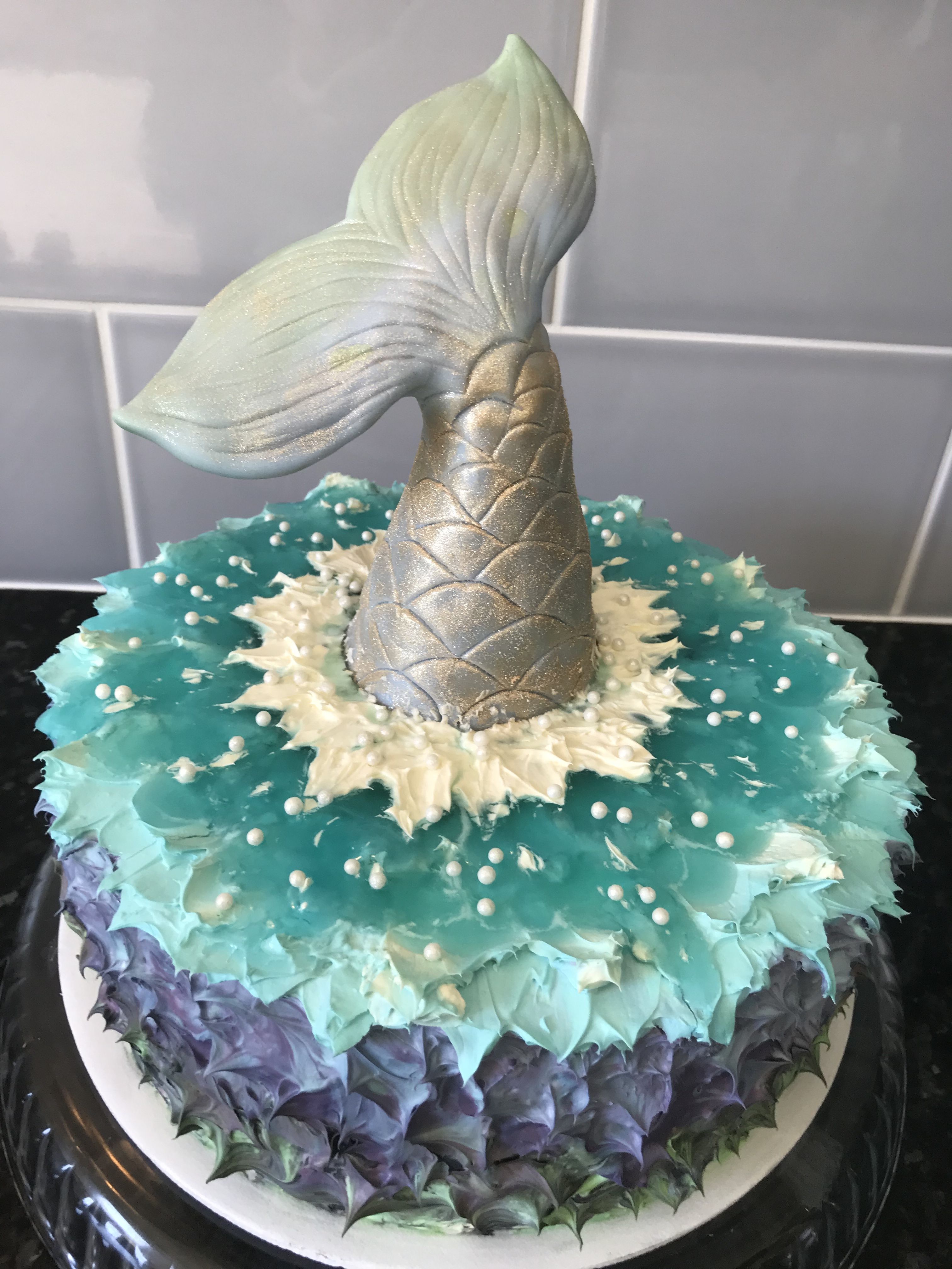 Birthday cake with fish 🐟- made by Jo | Cake, Birthday cake, Birthday