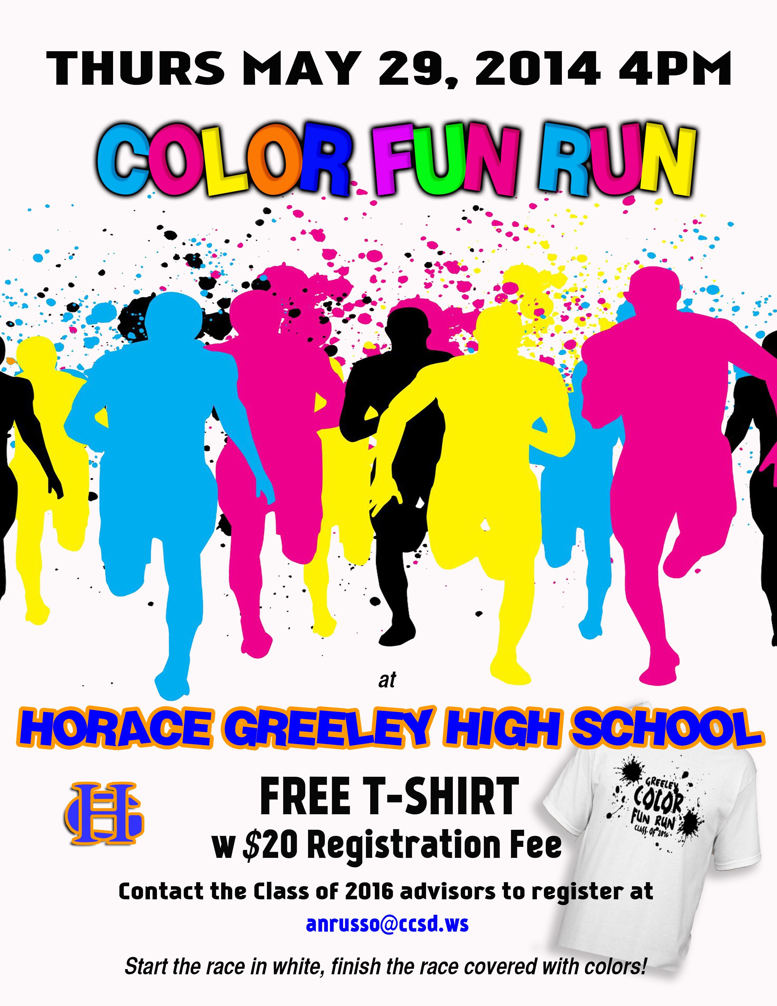 Ie Design For Color Fun Run At Horace Greeley High School