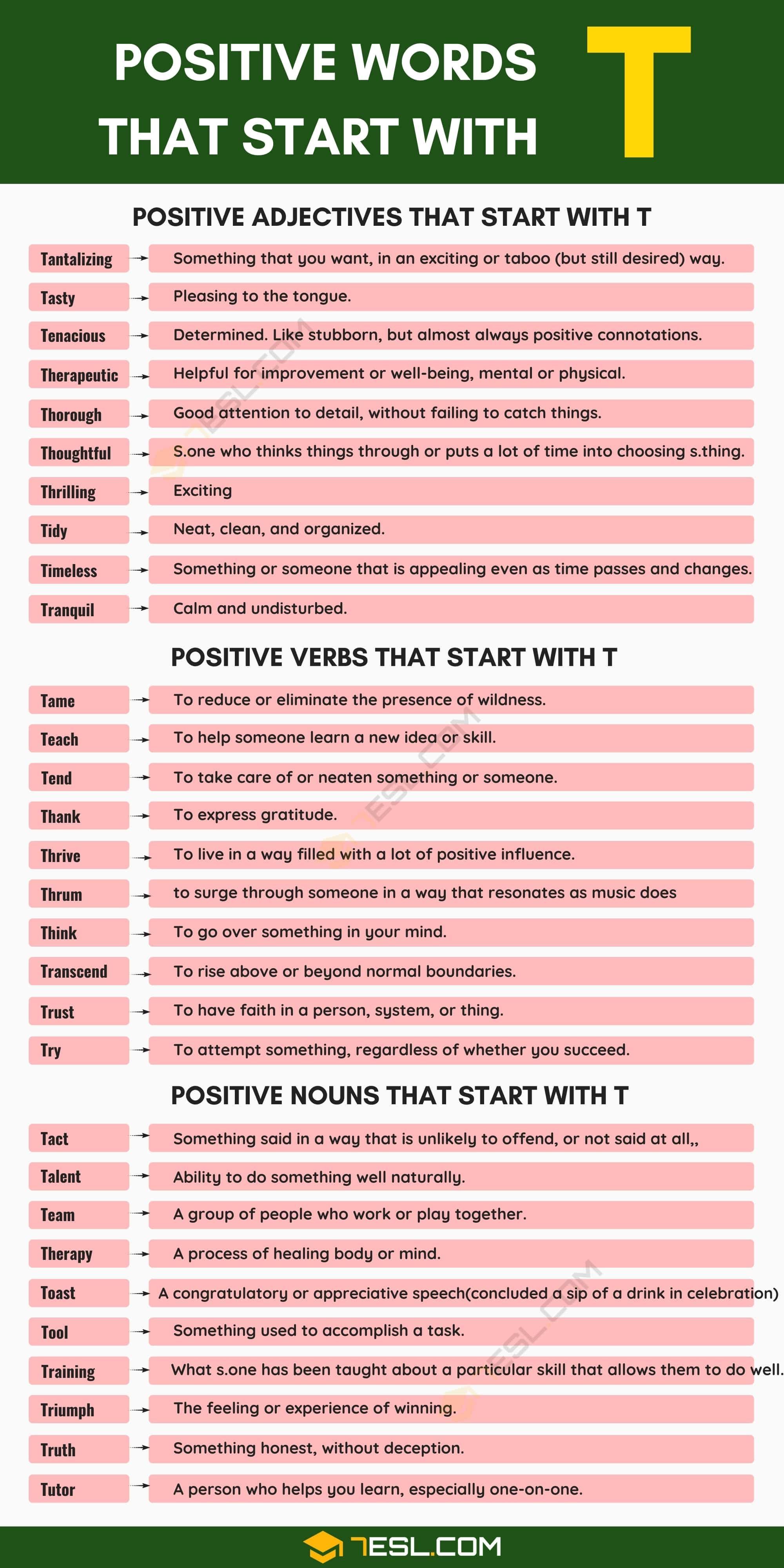 Positive nouns – Artofit