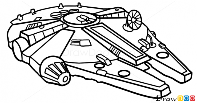 Drawn Falcon Millennium Falcon 6 Millennium Falcon