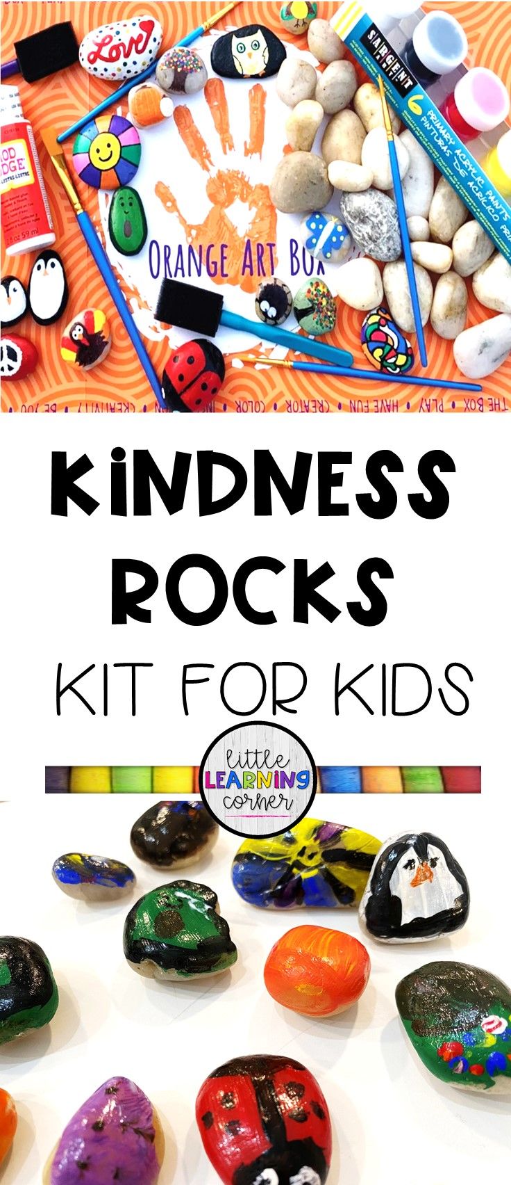 Spreading kindness activities for kids, such as this rock painting kit ...