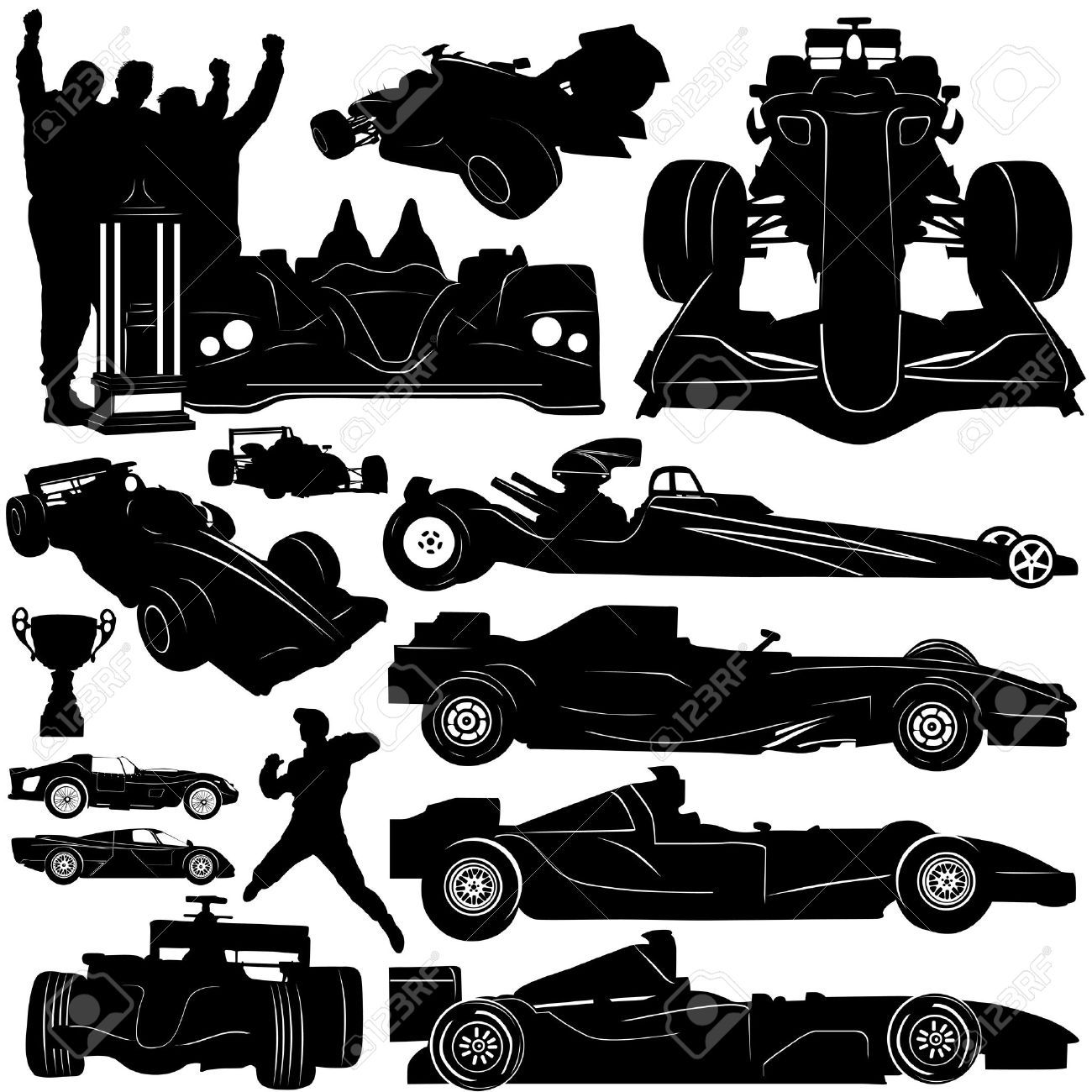 Modified Race Car Silhouette - BCARDF