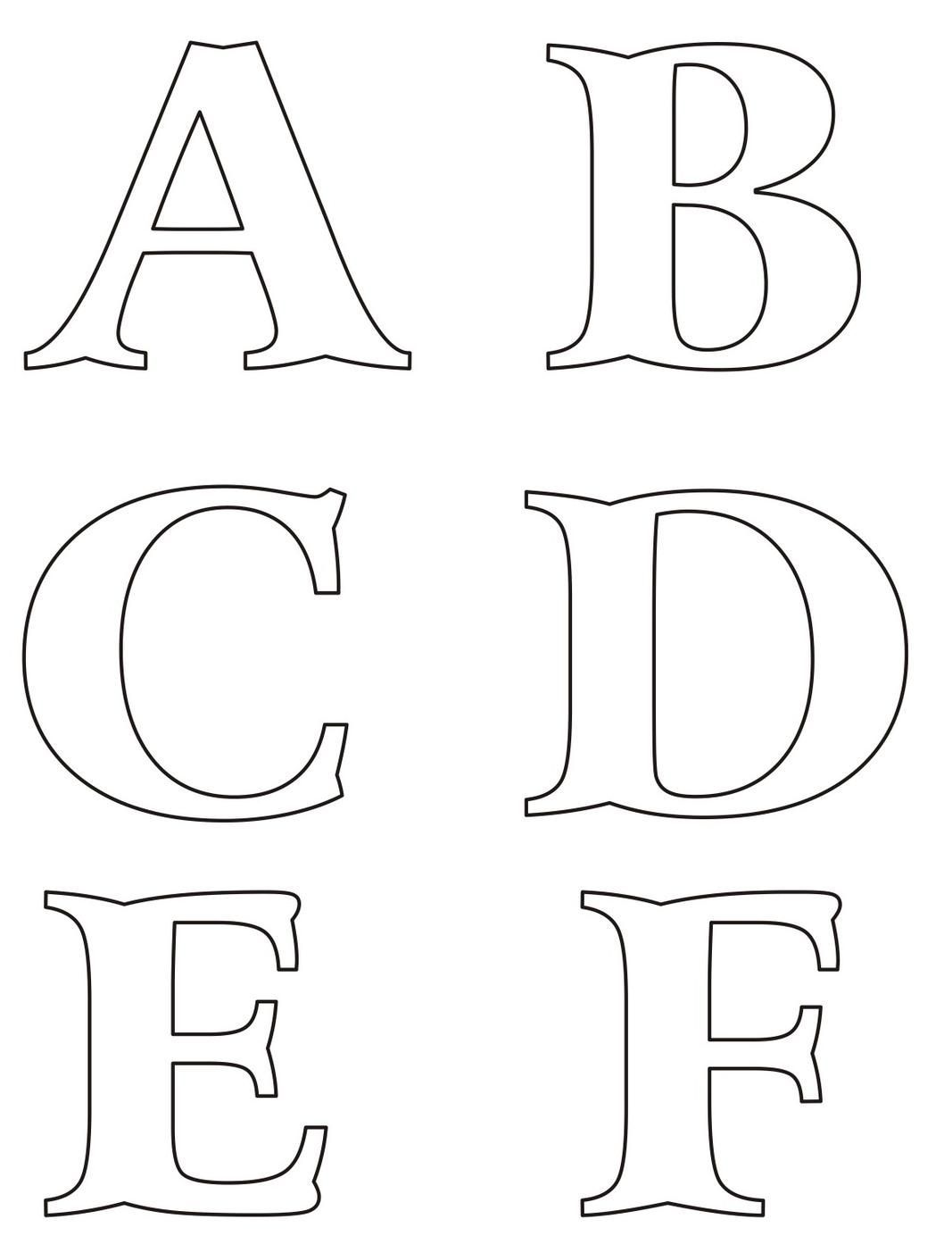 Molde Letras do Alfabeto