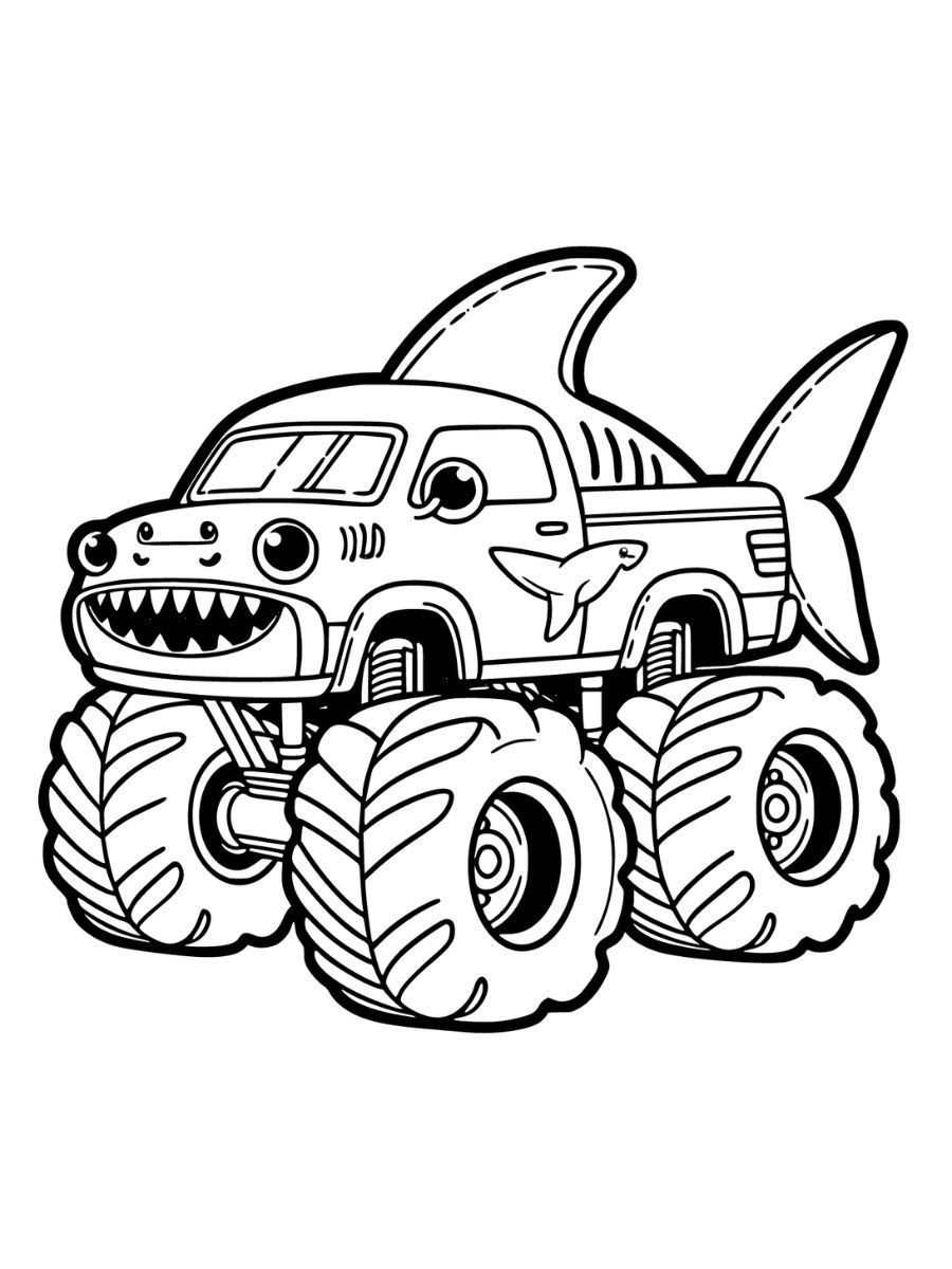 Monster truck coloring pages – Artofit