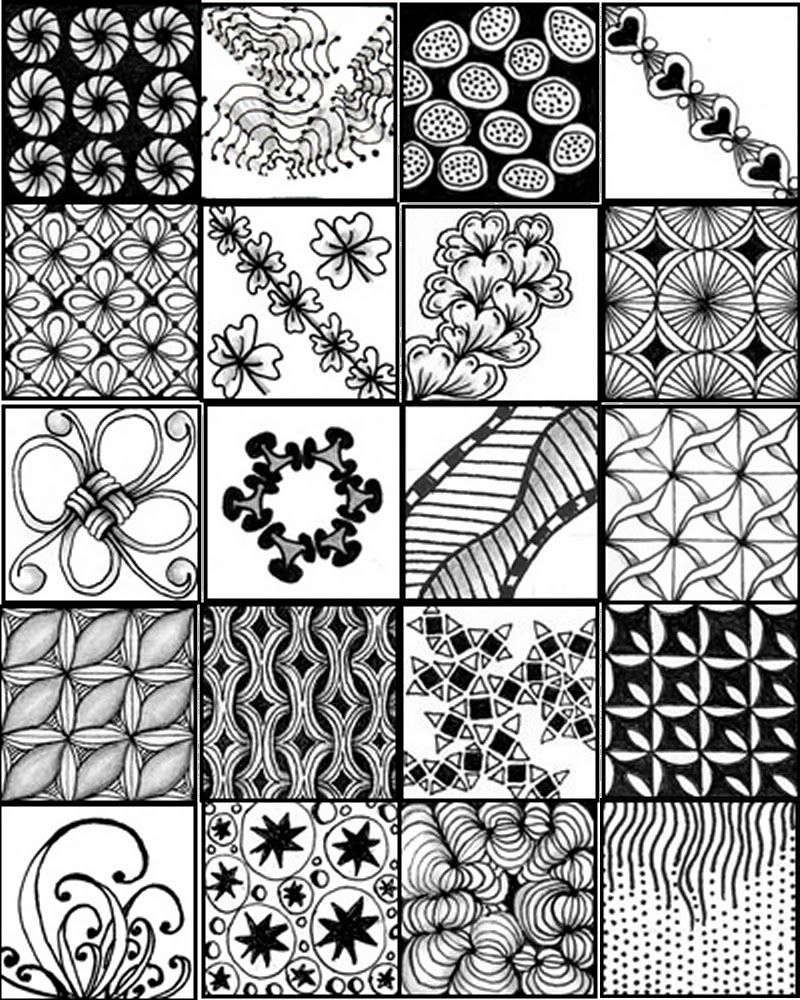 Zentangle Printable Patterns - Customize and Print