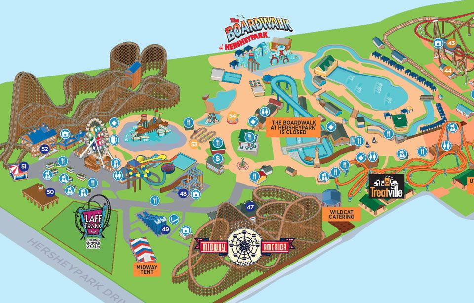 Hershey Park Printable Map - Printable Word Searches