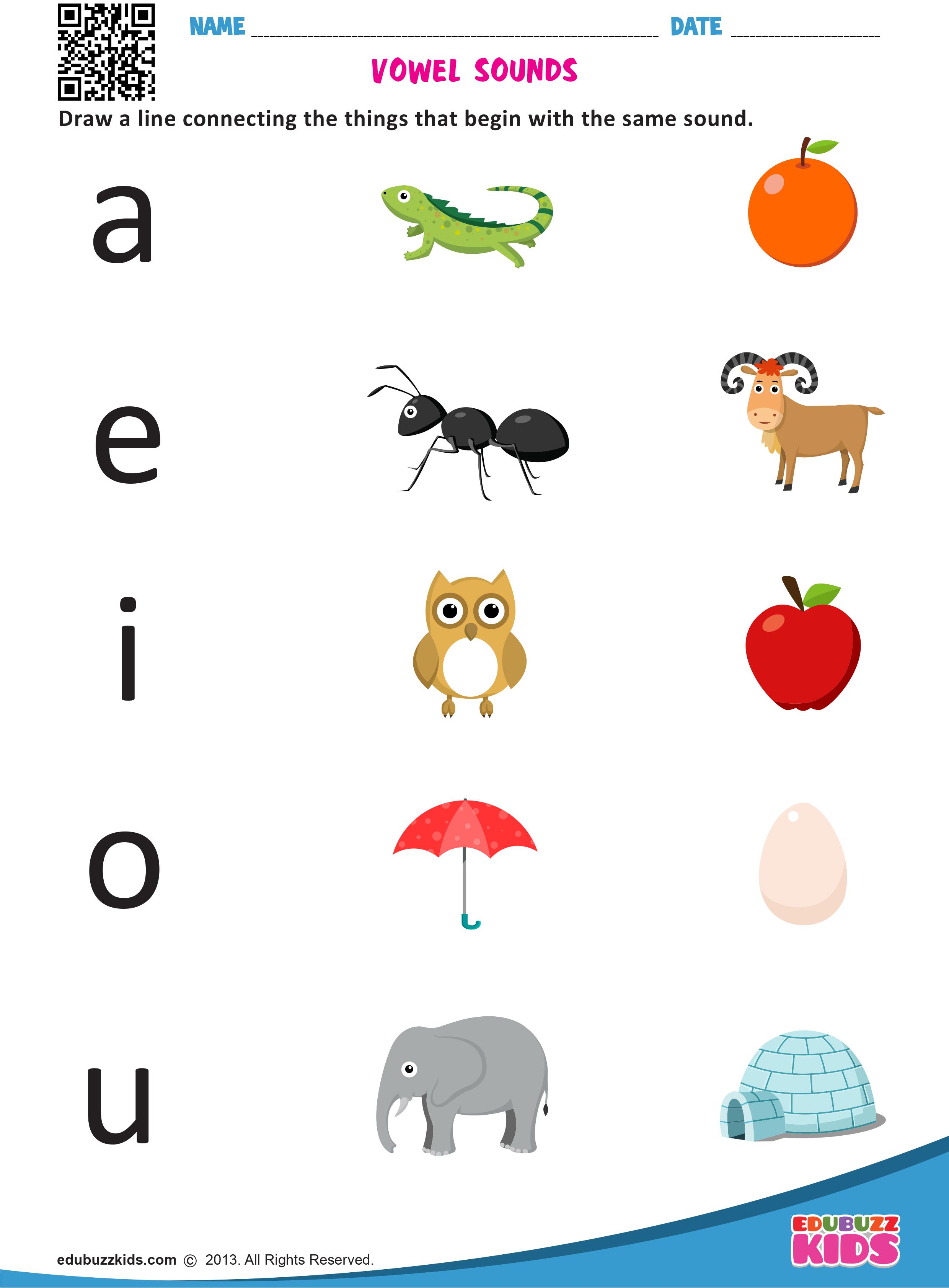 Vowels Worksheets For Kindergarten