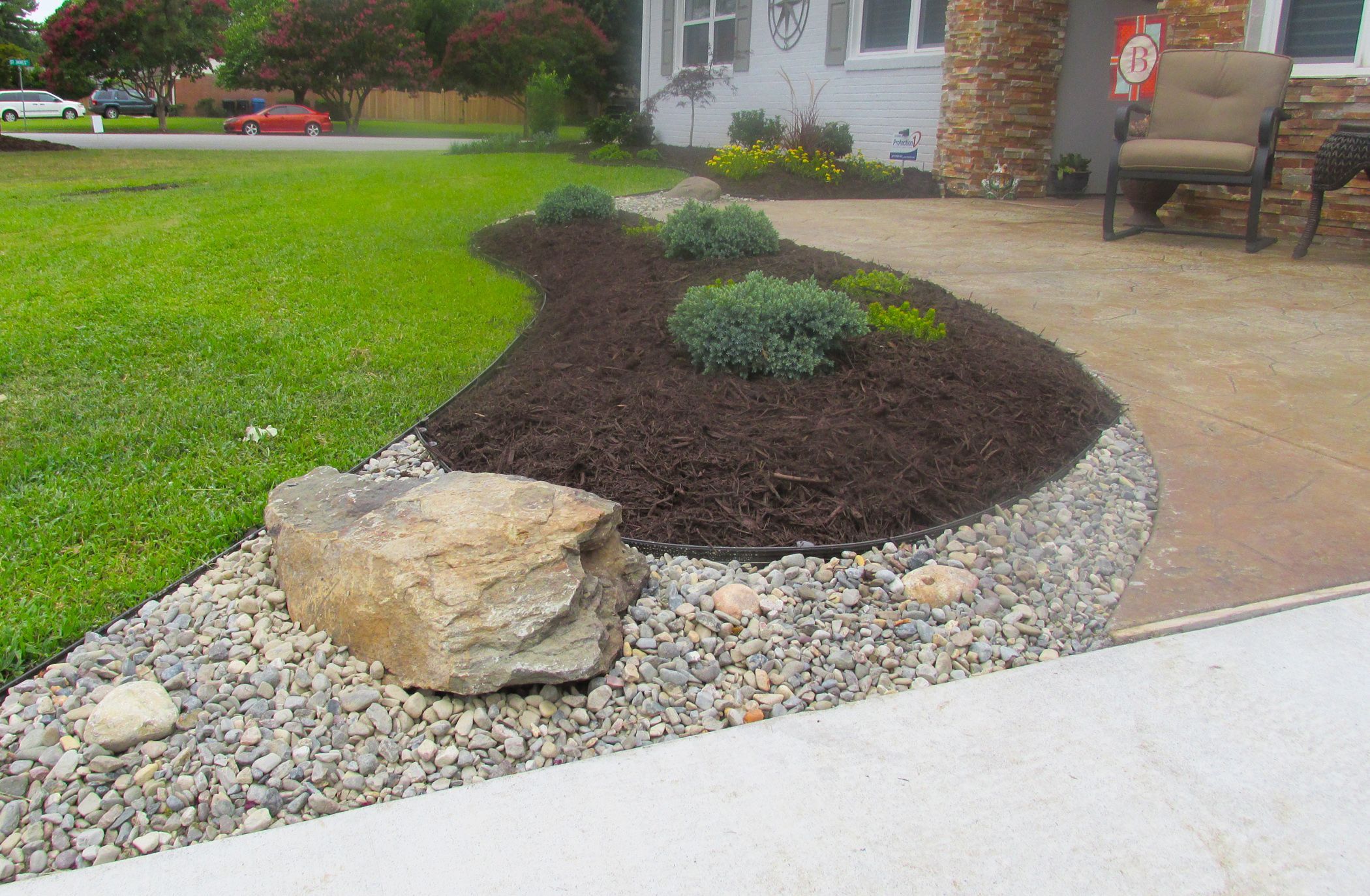 rock and mulch for ground cover Google Search Mulch landscaping