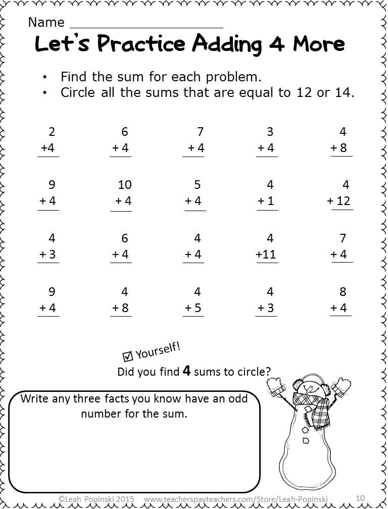 Common Core Math Addition Worksheets - Cindy Ha's Addition Worksheets