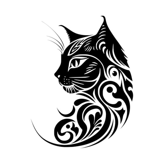 Black cat art by rooshi | Black cat art, Black cat tattoos, Cat tattoo ...