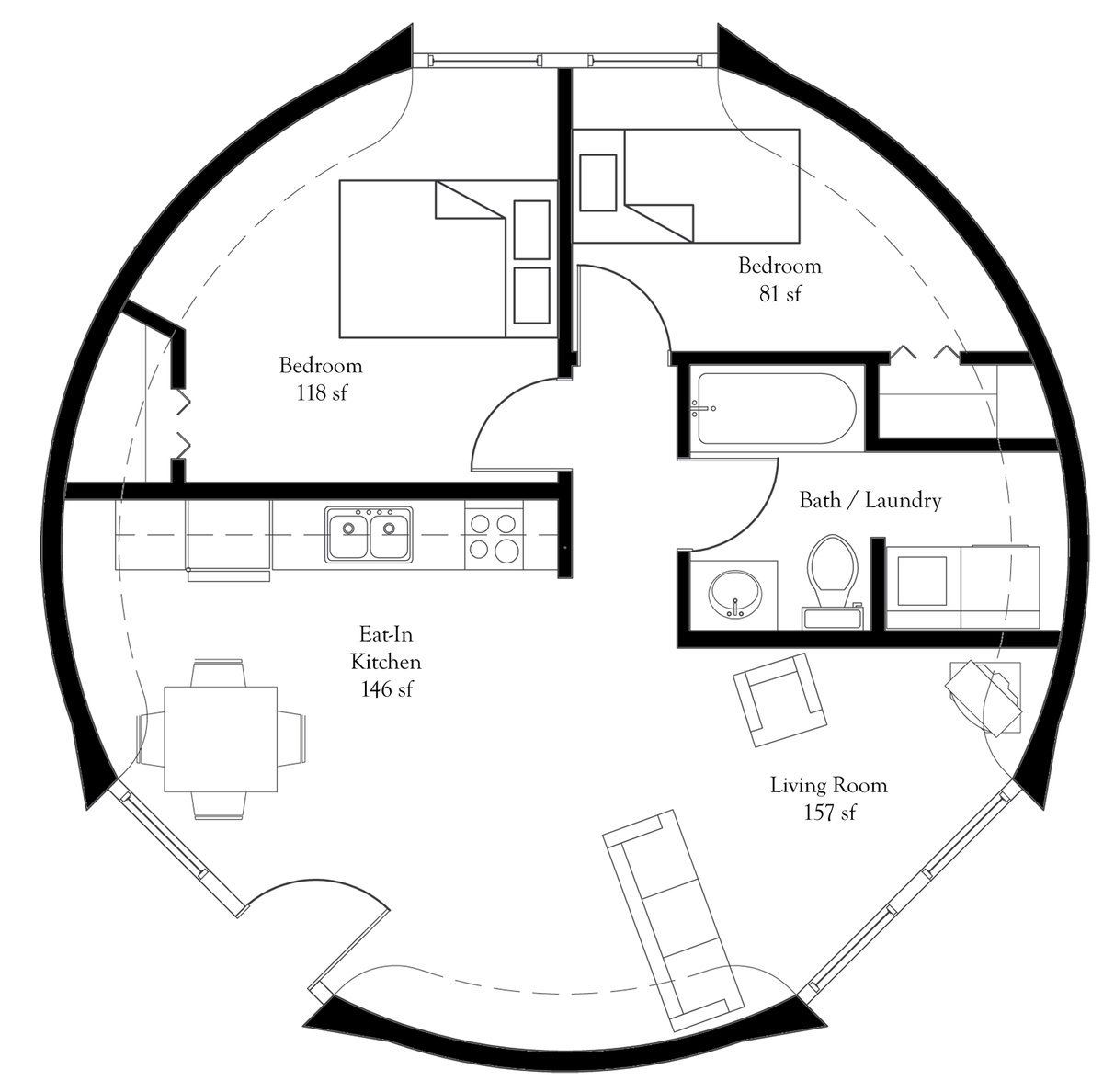 Io30 Monolithic Round house plans, Round house, Tiny