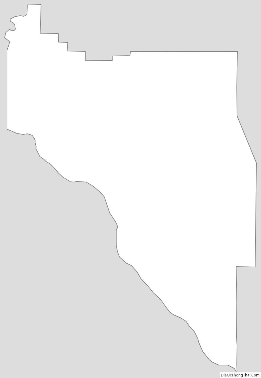 Outline Map of Canyon County, Idaho | Idaho