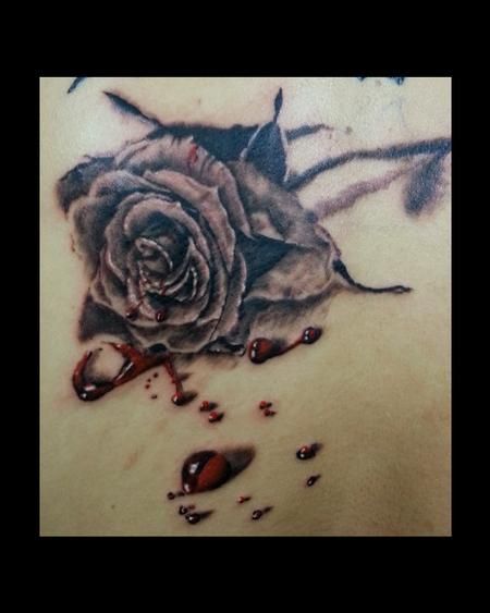 Bleeding Roses Sleeve Tattoo Tattoo Idea