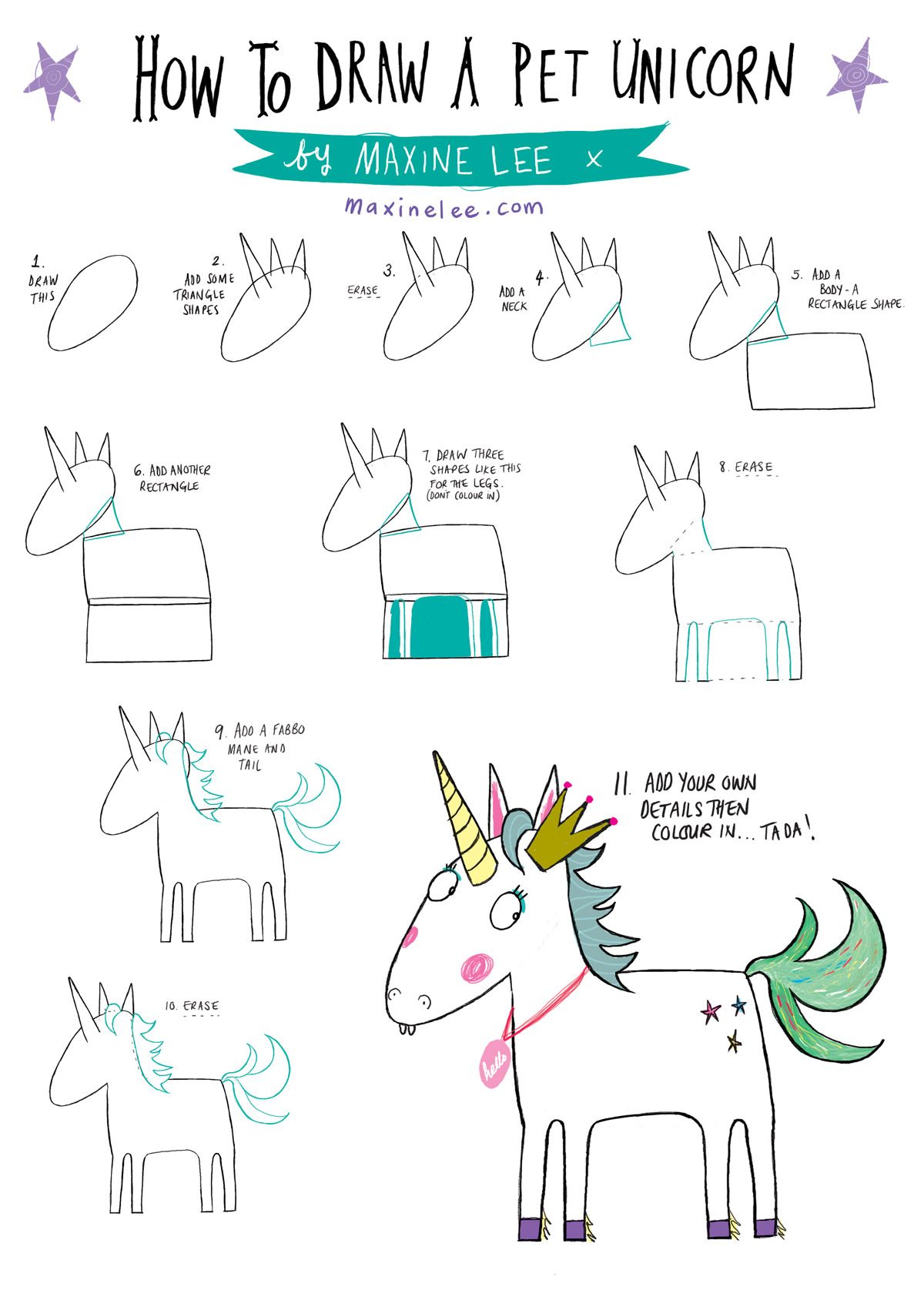 How to Draw a Pet Unicorn - Been asked for this quite a bit recently ...