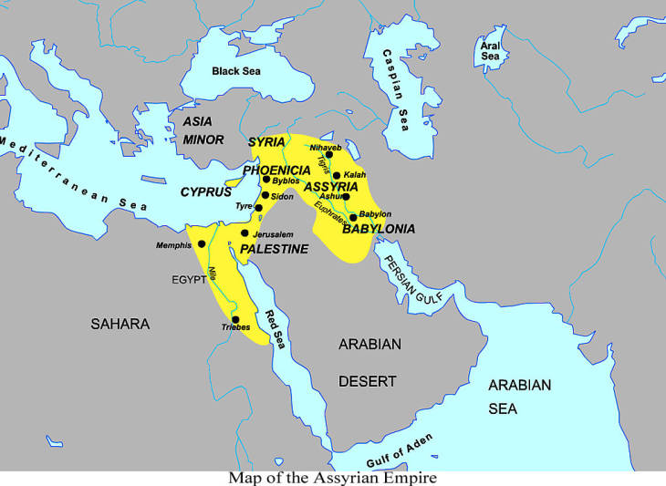 Map of the Assyrian Empire; - Civilization - Digital Collections Cesar ...