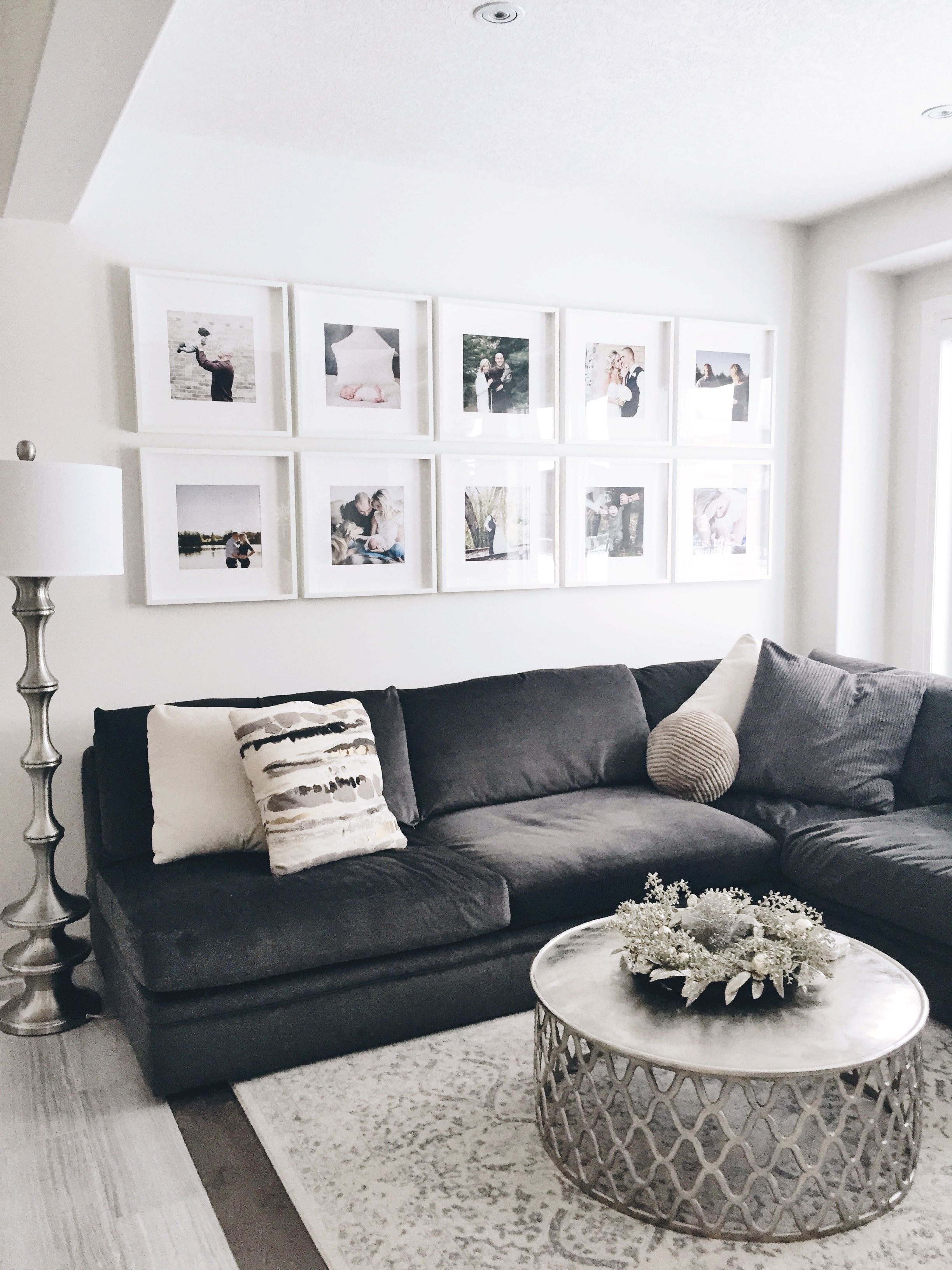 Photo wall, ribba ikea frames, photo gallery Picture wall living room