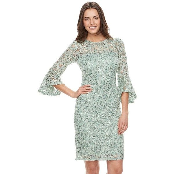 Women's Onyx Nite Embellished Lace Sheath Dress (820 NOK) liked on ...