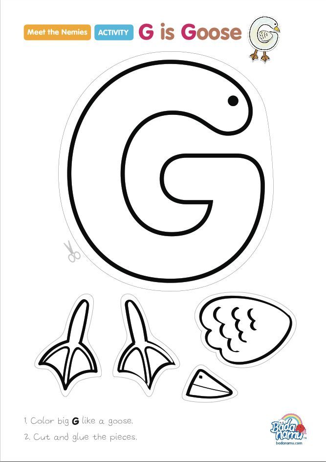 Printable Letter G Craft Template - Printable World Holiday