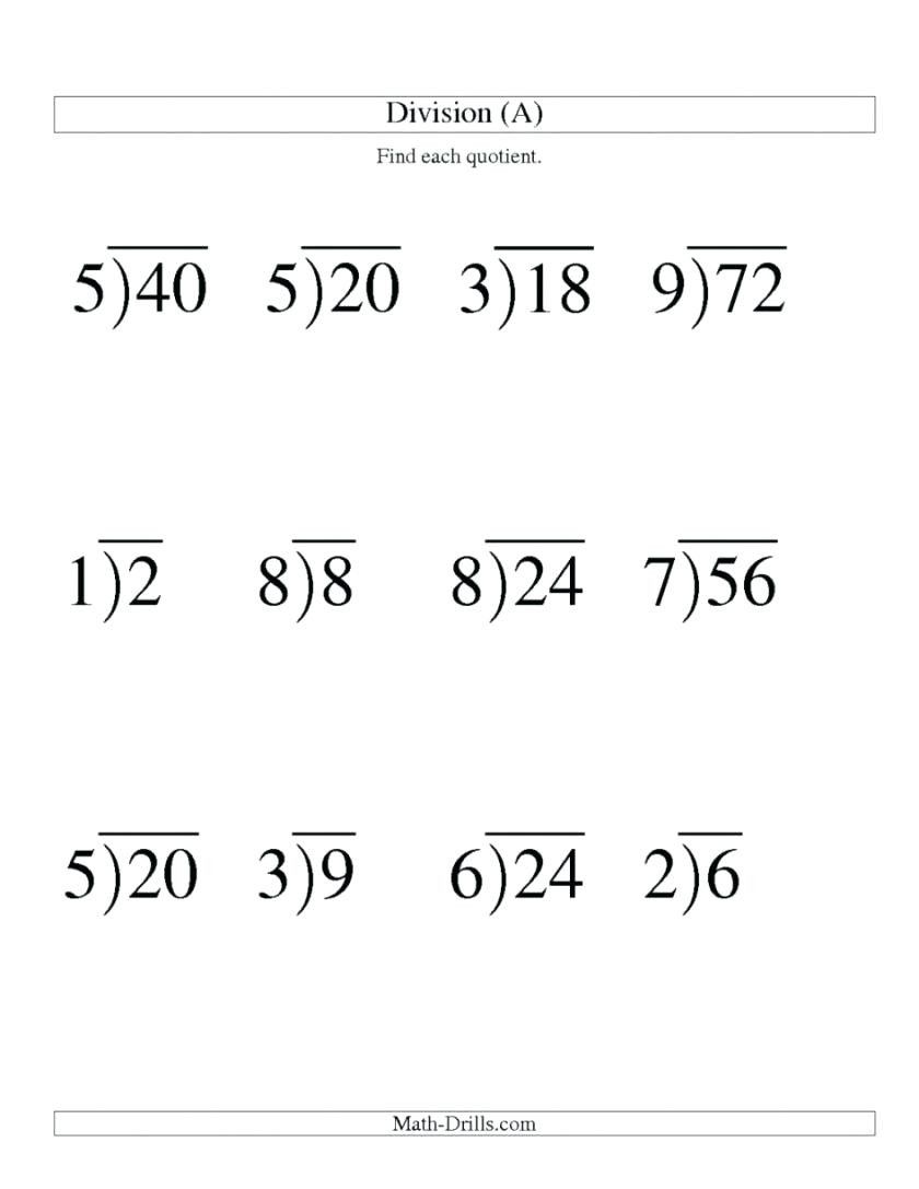 Long Division Problems For 5Th Graders