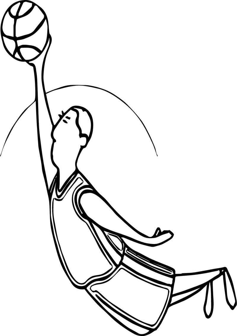 Playing Basketball Jump Man Coloring Page | Sports coloring pages ...