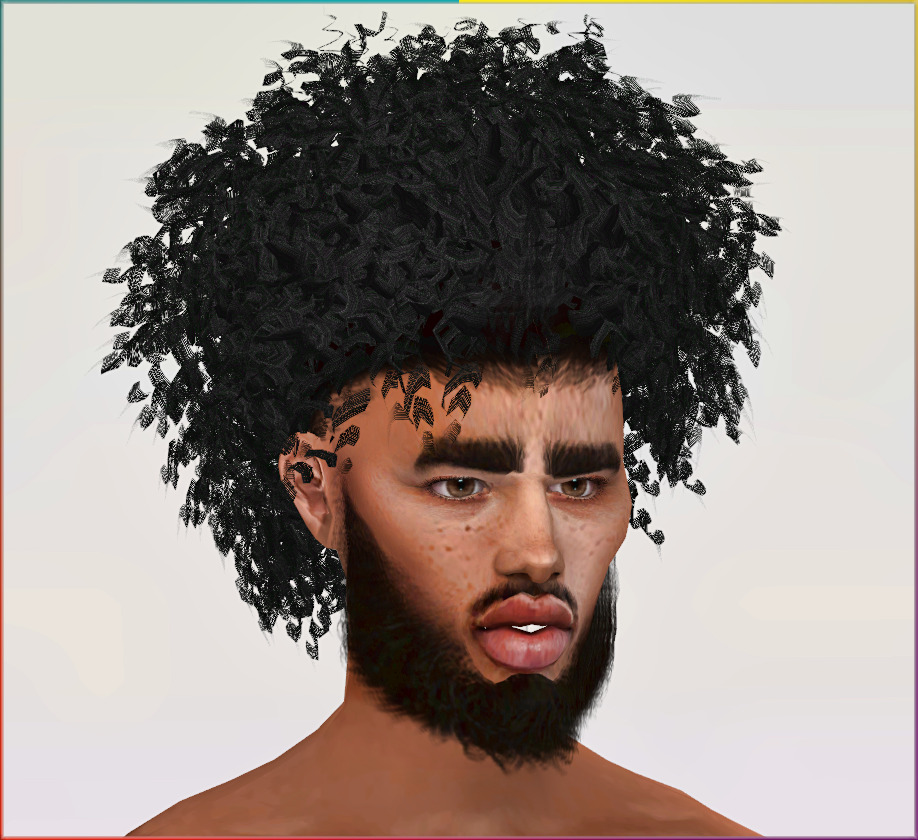 black simmer male hair curly fro Sims 4 Afro Hair Male, Sims 4 Curly ...