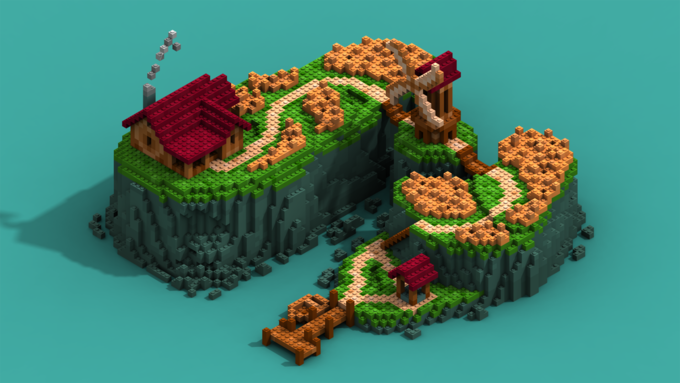 Voxel Art Farming Island | Voxel games, Video game art, Art