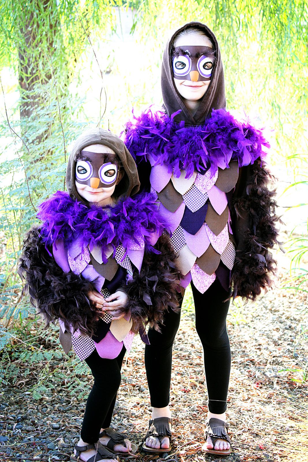 The girls in their owl costumes 2011 | Bird costume, Owl costume ...