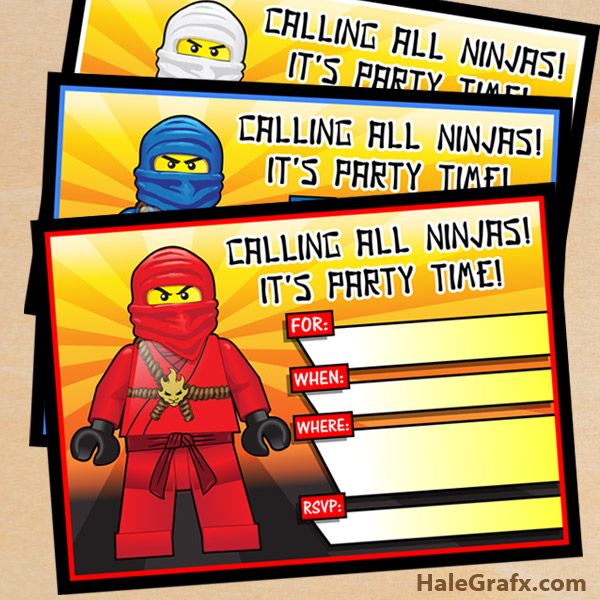 printable ninjago birthday card printable birthday cards - pin on ...