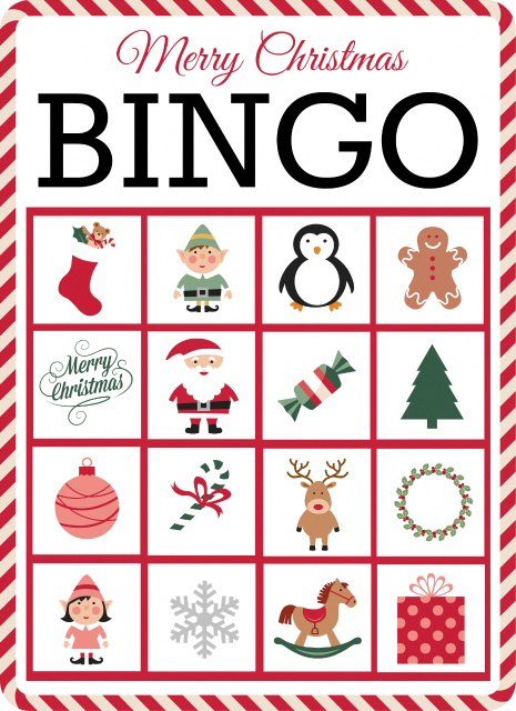 Free Christmas Bingo Printable cards 10 in the set. Each