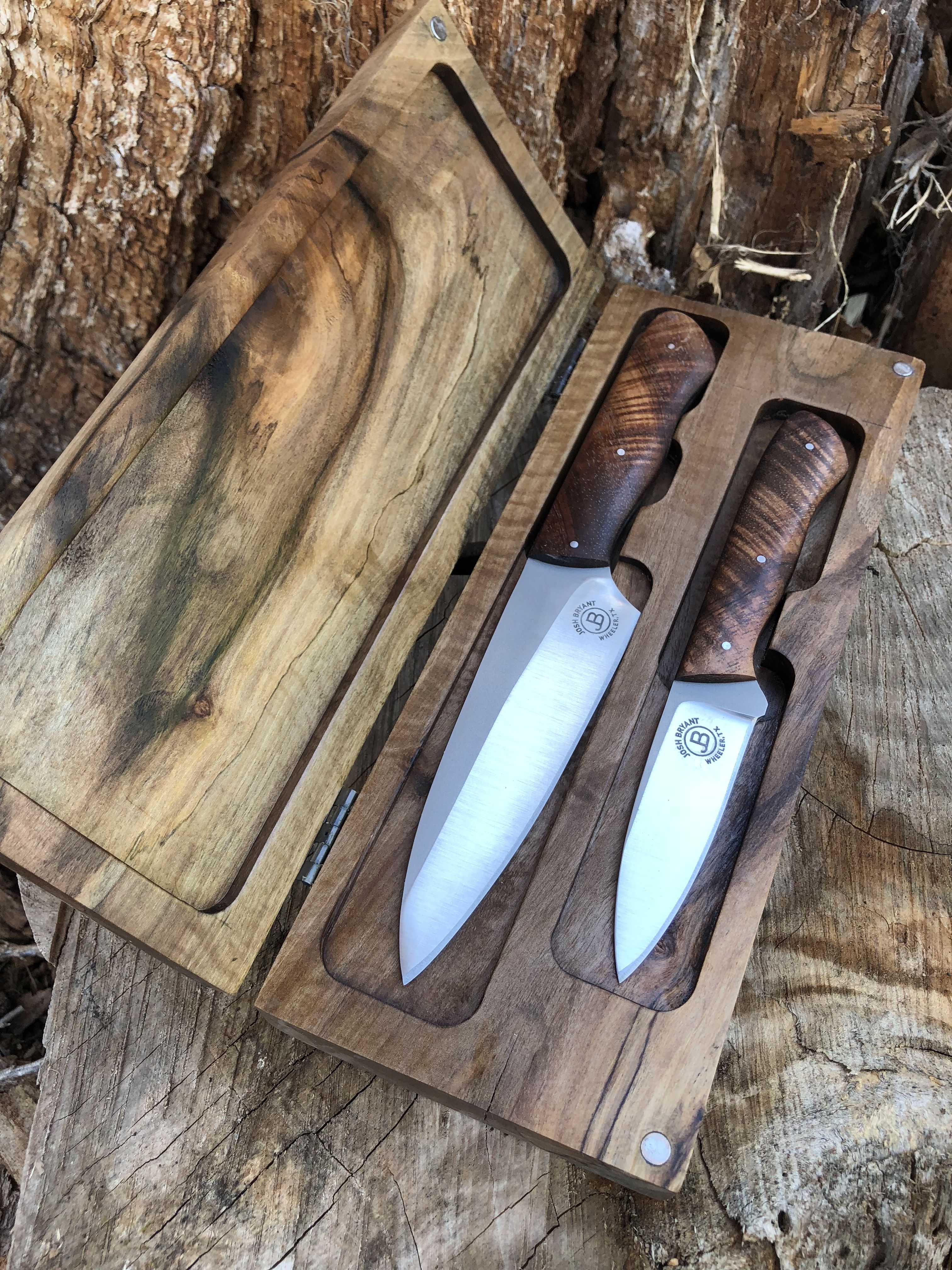 JB Custom Knives Set with Koa Handles and CPM S35VN Steel