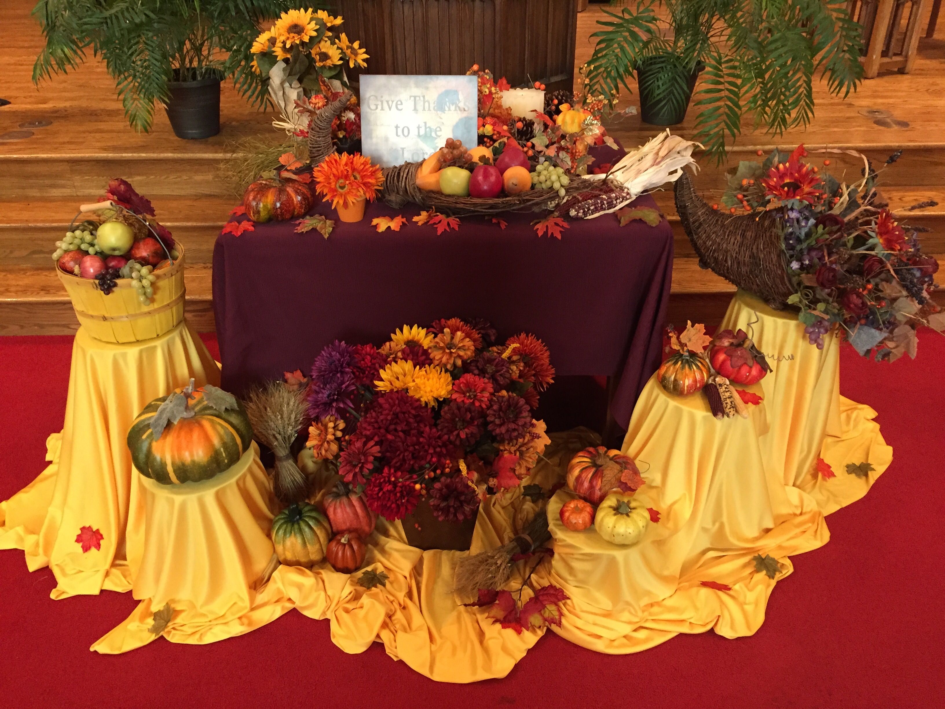 Worship space, harvest, thanksgiving, decorating, fall Worship Ideas ...