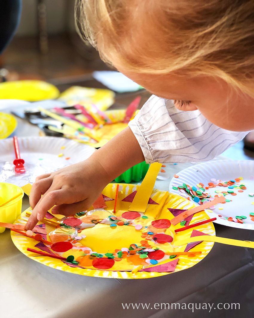 PAPER PLATE SUNS: a simple kids' craft activity — Emma Quay ...