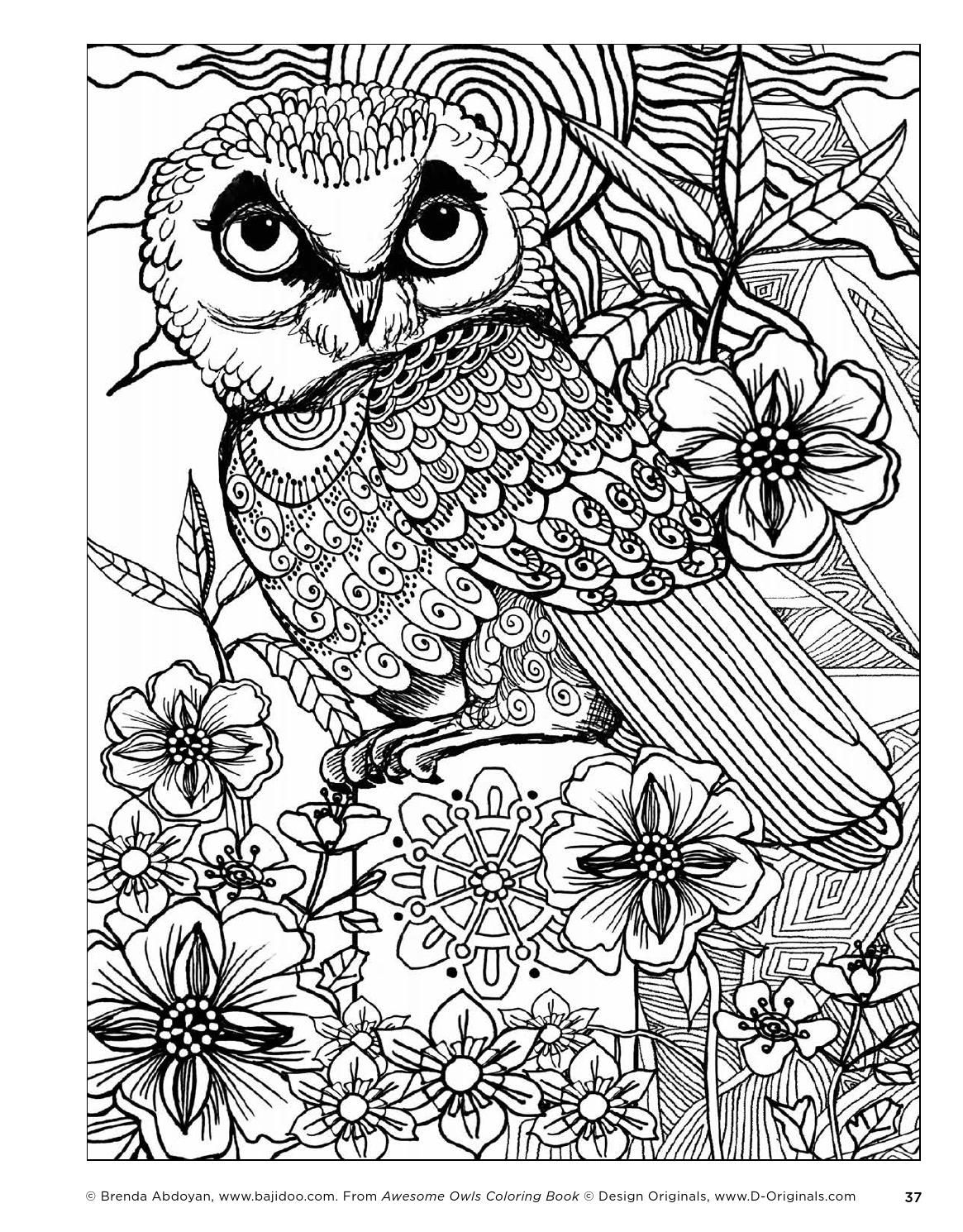 Awesome Owls Coloring Book | Owl coloring pages, Animal coloring pages ...