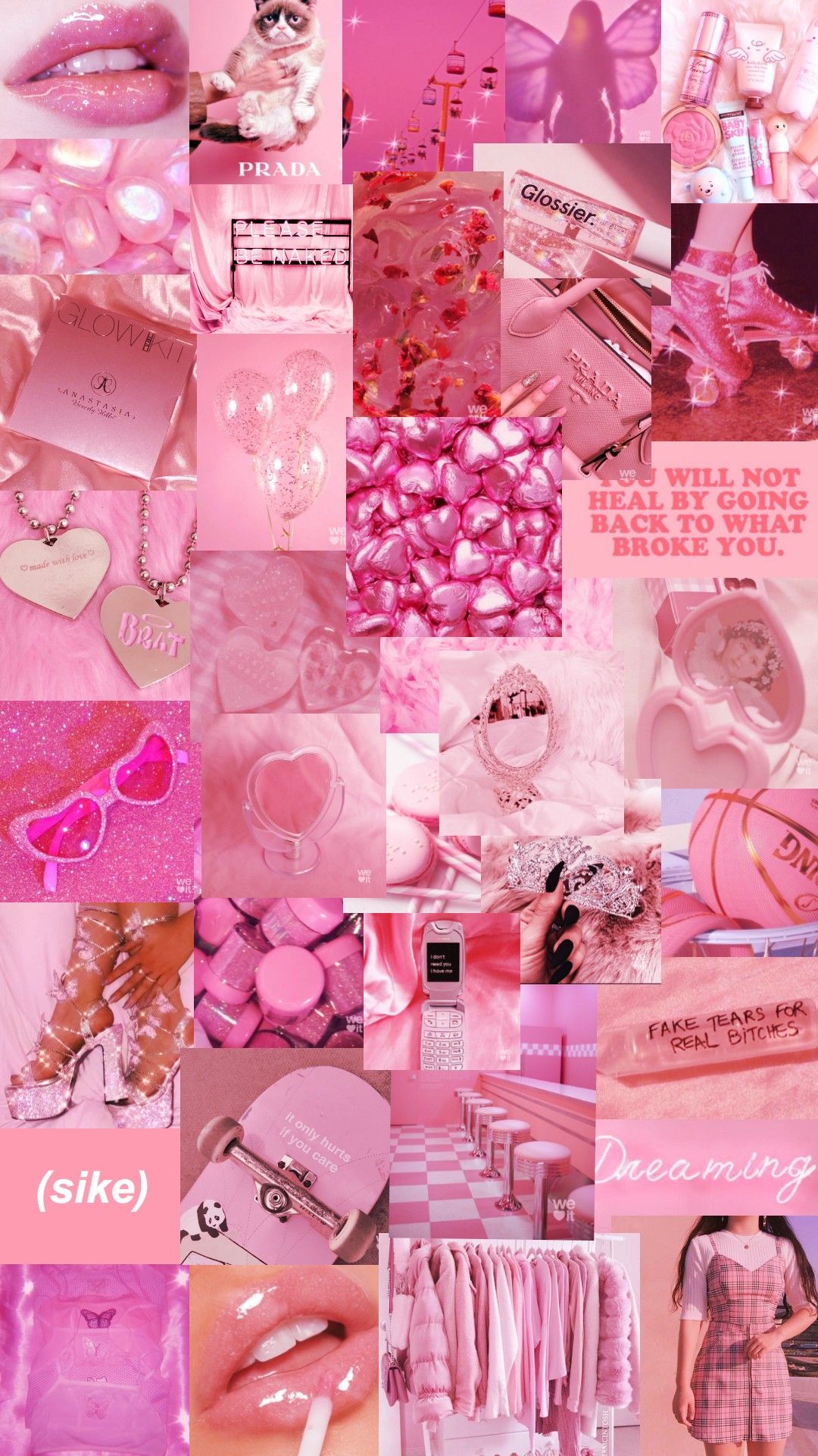 Wallpaper aesthetic rosa | Pink glitter wallpaper, Hot pink wallpaper ...