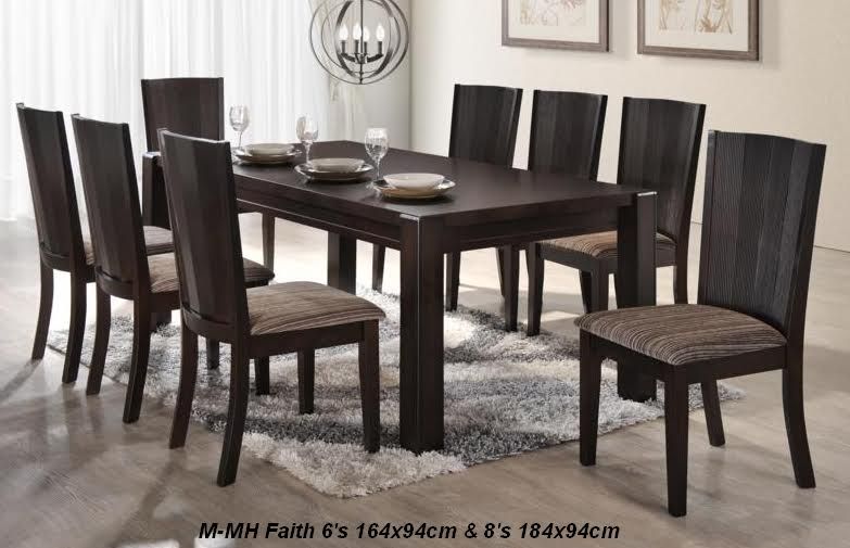 faith 6 seater dining set trendy furniture design modern room table 7 piece bar height outdoor wicker sets