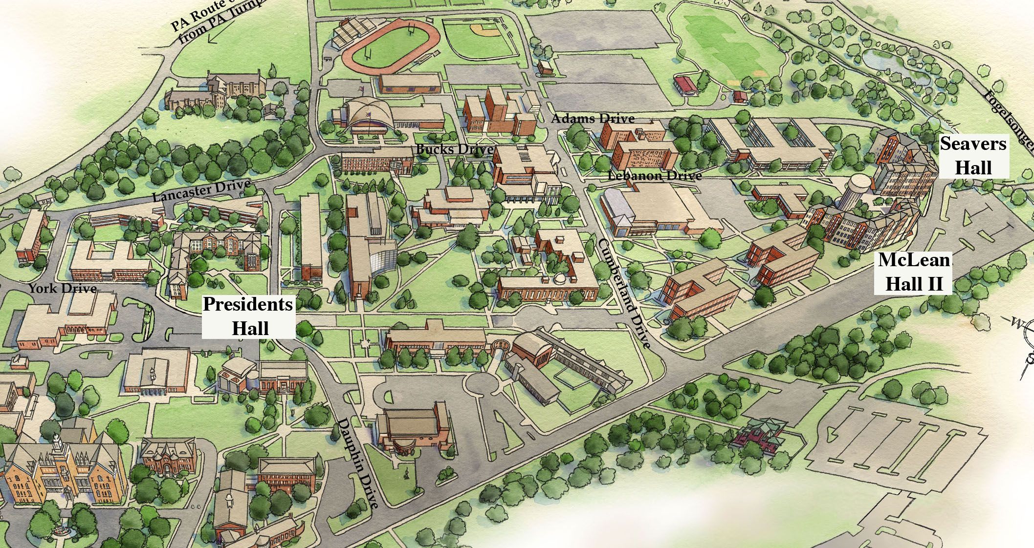 Lancaster University Campus Map