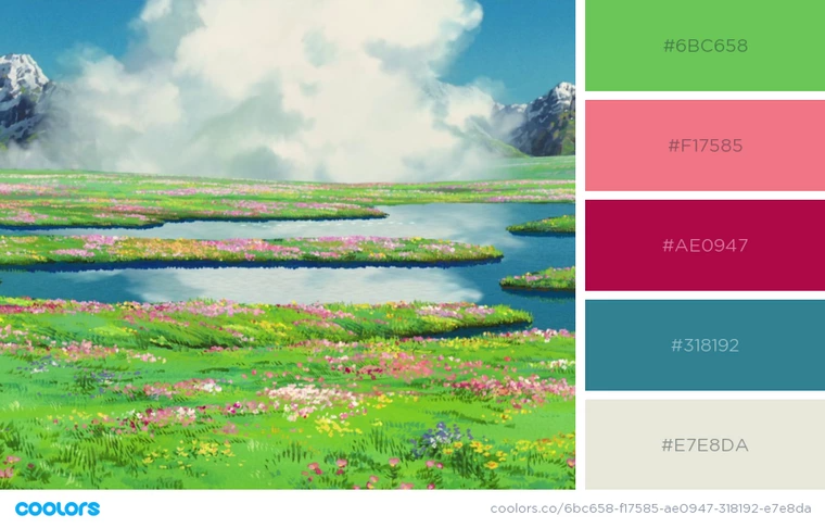 Color palettes from Studio Ghibli films - movies and tv post - Imgur in ...