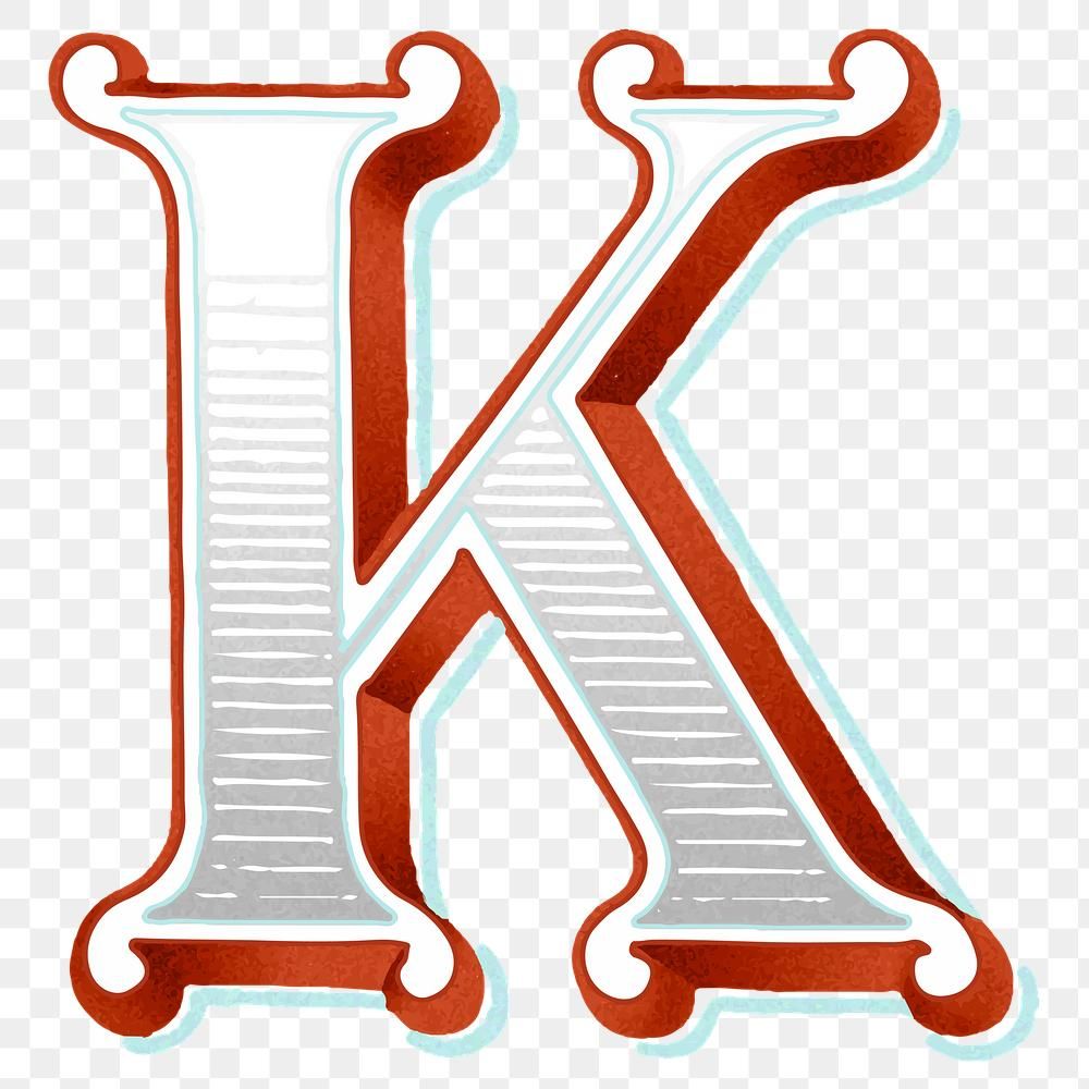 Download free png of Letter K antique alphabet png font by Sasi about ...