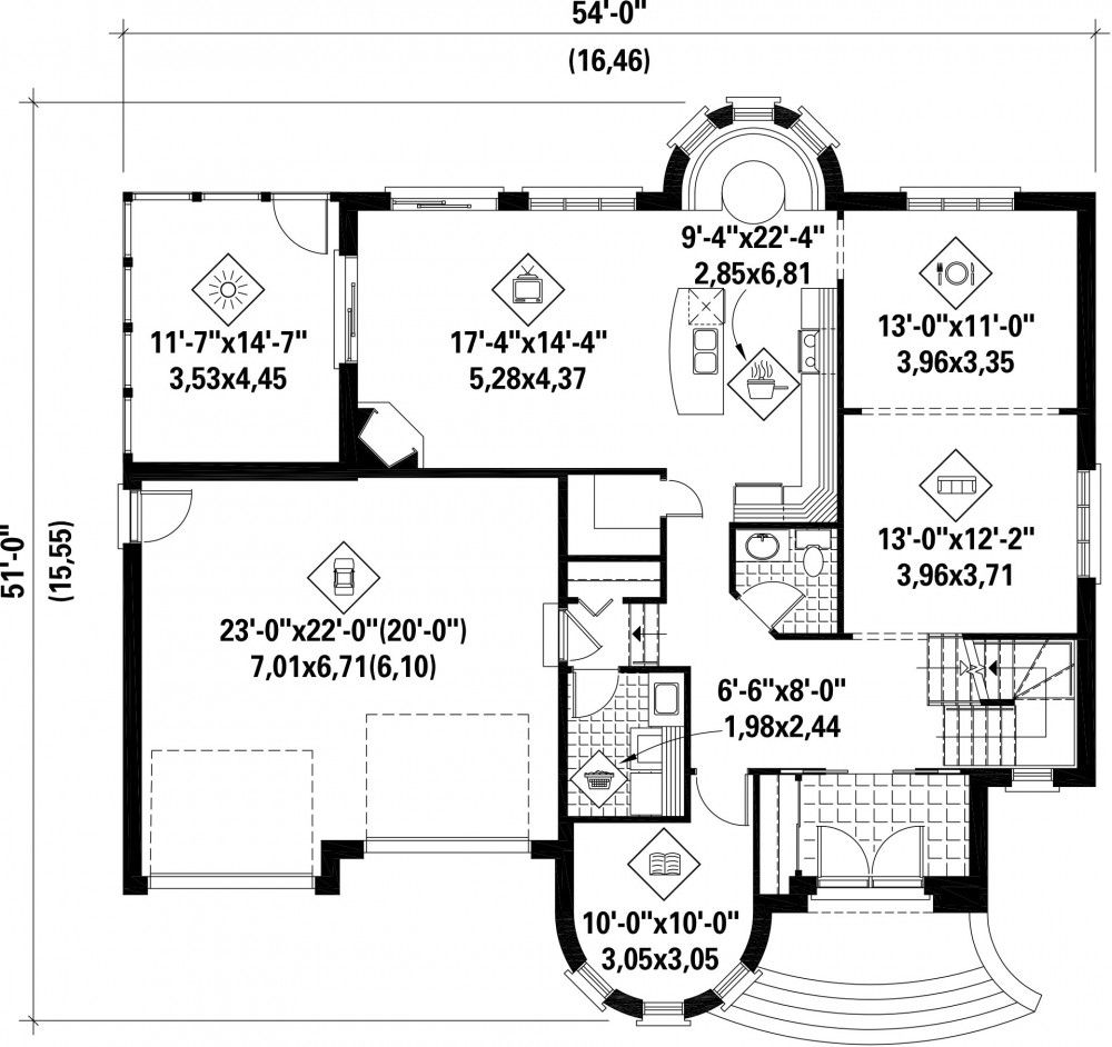 Plan image used when printing House plans, Heating and