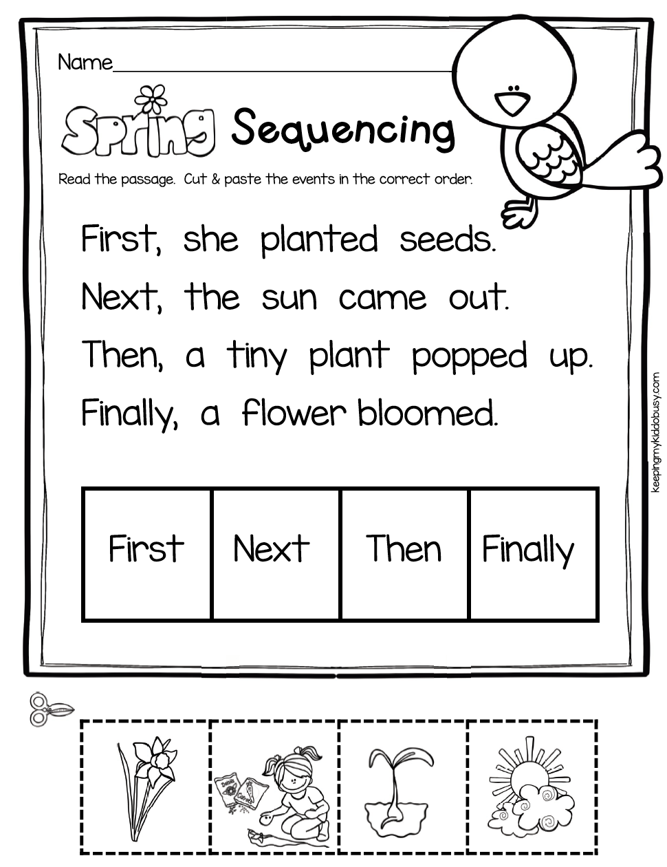 Sequence Activities For Kindergarten