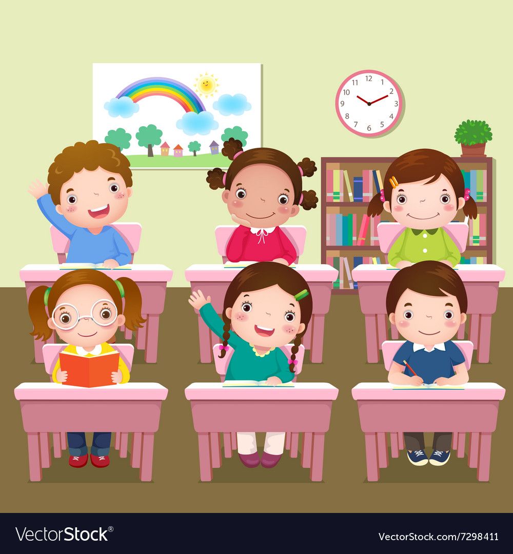 Kids In Classroom Cartoon - Kids Parenting