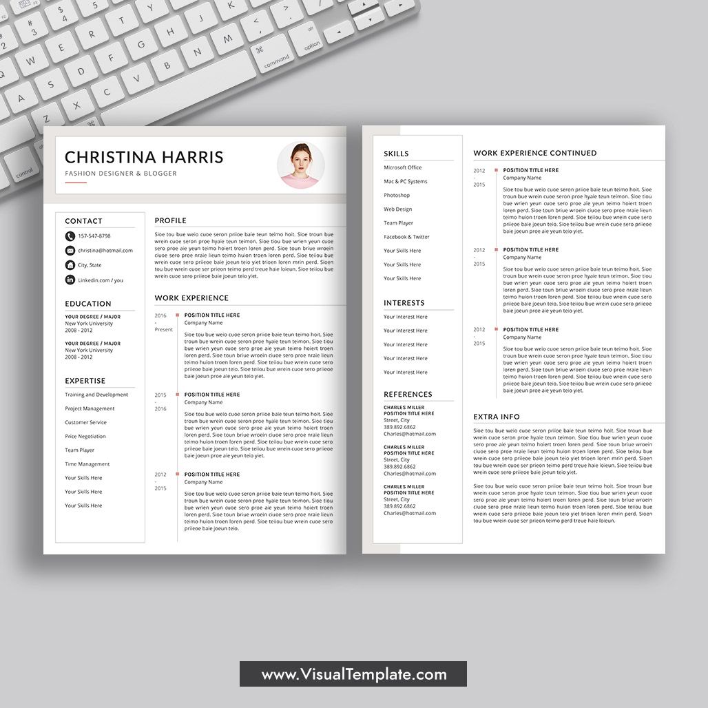 2023-2024 Pre-Formatted Resume Template with Resume Icons, Fonts and ...