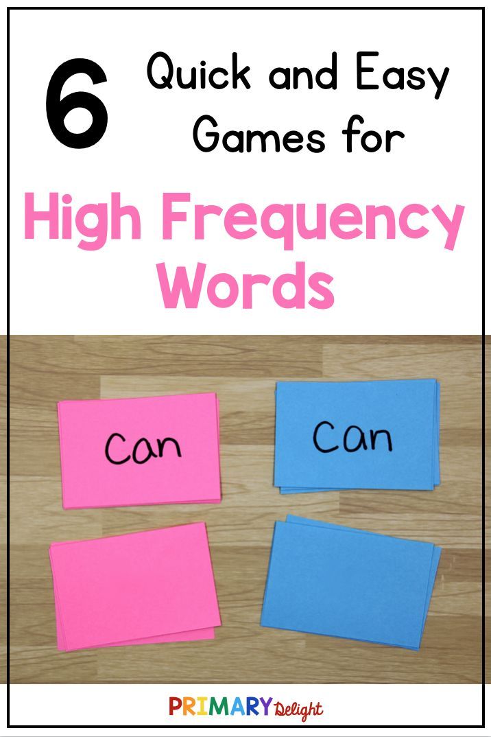 How to Use High Frequency Word Games in Reading – Primary Delight ...