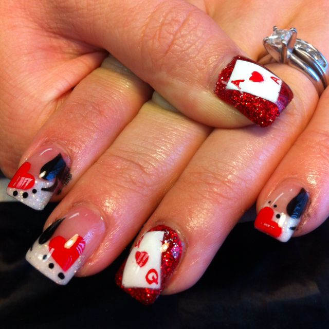 Pin By Swanky Nails On Swanky Nails Heart Nail Designs Heart Nails Vegas Nails