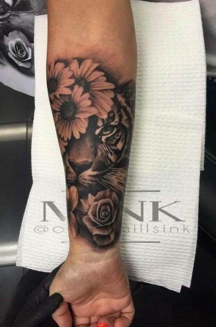 Super tattoo wolf flower roses 60+ ideas | Tattoo ideas unique creative ...