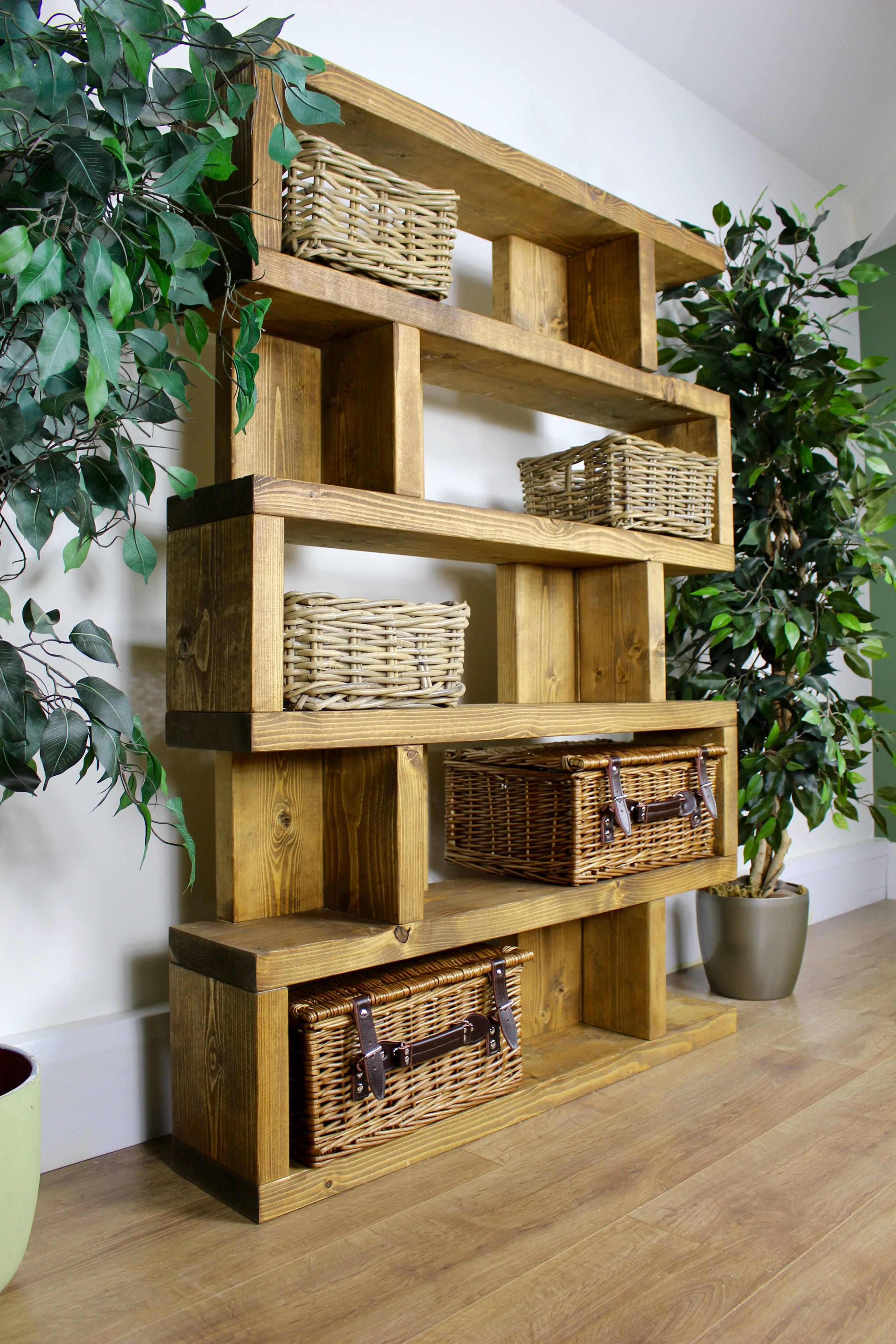 Rustic Shelving Unit, Rustic Bookcase, Vintage Shelving, Unique ...